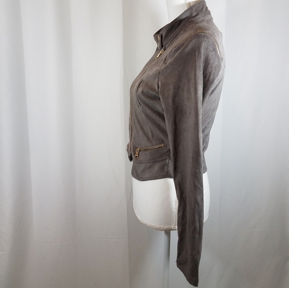 Streetwear Society Faux Suede Moto Jacket L Nwt - Picture 2 of 8